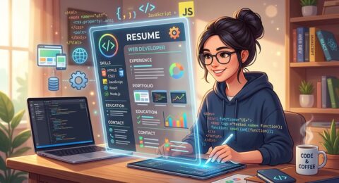 رزومه جذاب برنامه نویس وب