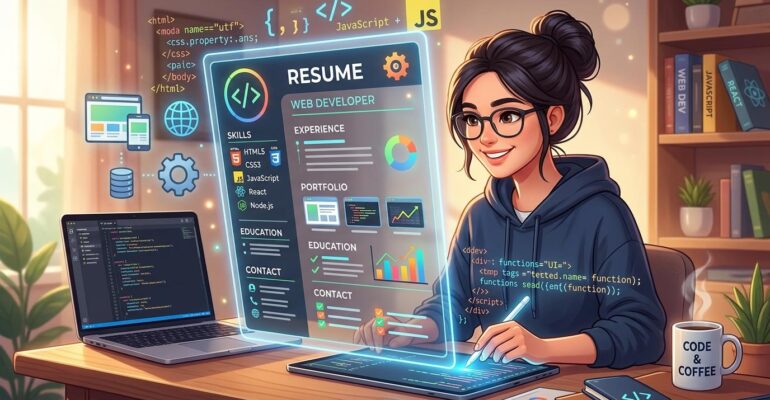 رزومه جذاب برنامه نویس وب