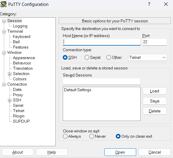 نرم افزار putty